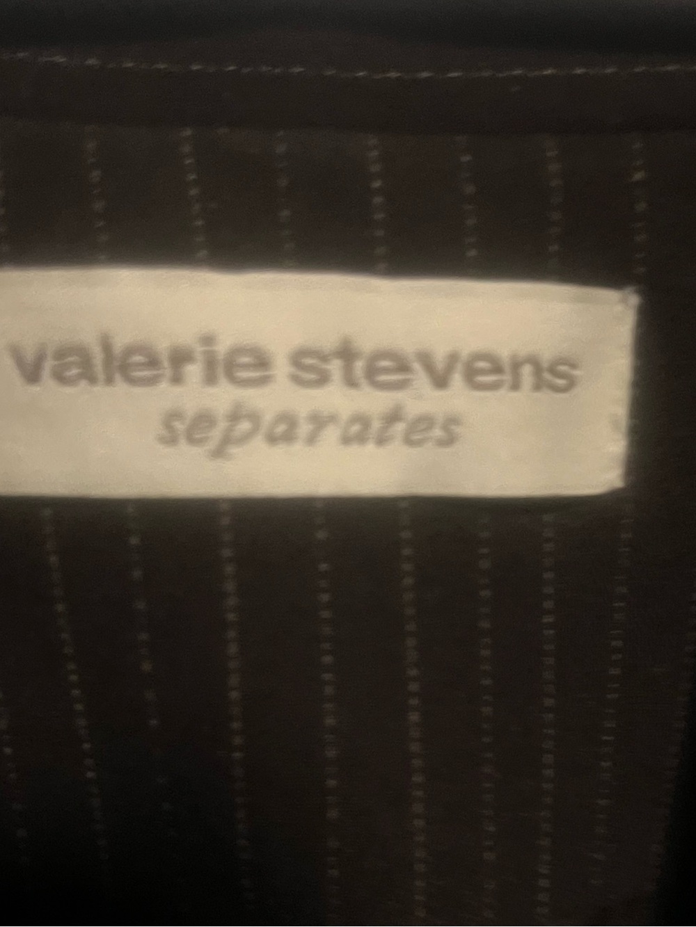 Valerie Stevens Brown Pinstripe Single-Breasted Blazer - Picture 2 of 3